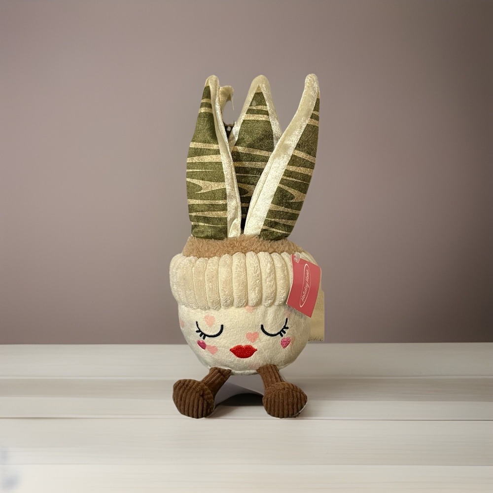 Succulents Stuffed Plush Plant Lover Potted Plant Shelf Sitter 9.5" Holiday Home